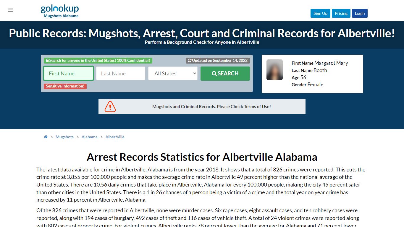 Mugshots Albertville, Arrest Records Albertville - GoLookUp